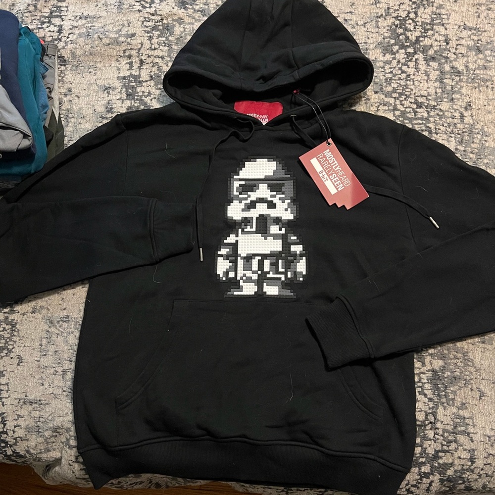 NWT RARE mostly heard rarely seen 8-bit follower hoodie mens small black